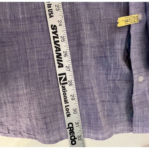 Tailorbyrd Mens 2XL SS Shirt Blue w/ Plaid Accents 100% Cotton Button-Down Colla - Picture 6 of 8